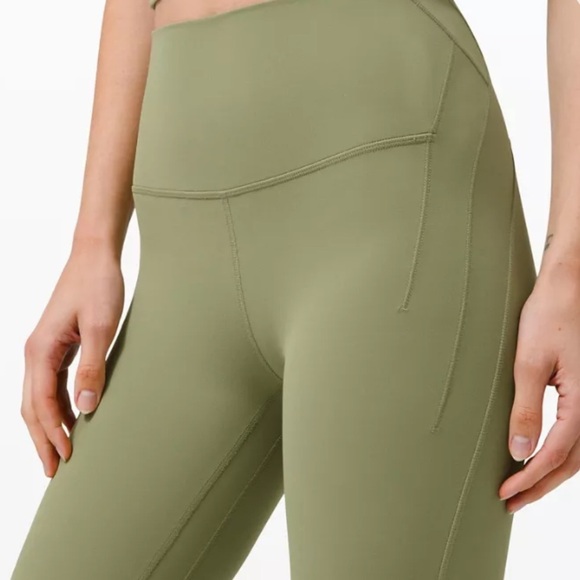 Lululemon Nulu Fold Yoga High-Rise Crop 23" RoseMary Green size 6 - Picture 4 of 14